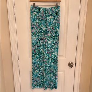 Colorful Patterned Wide-Leg Pants